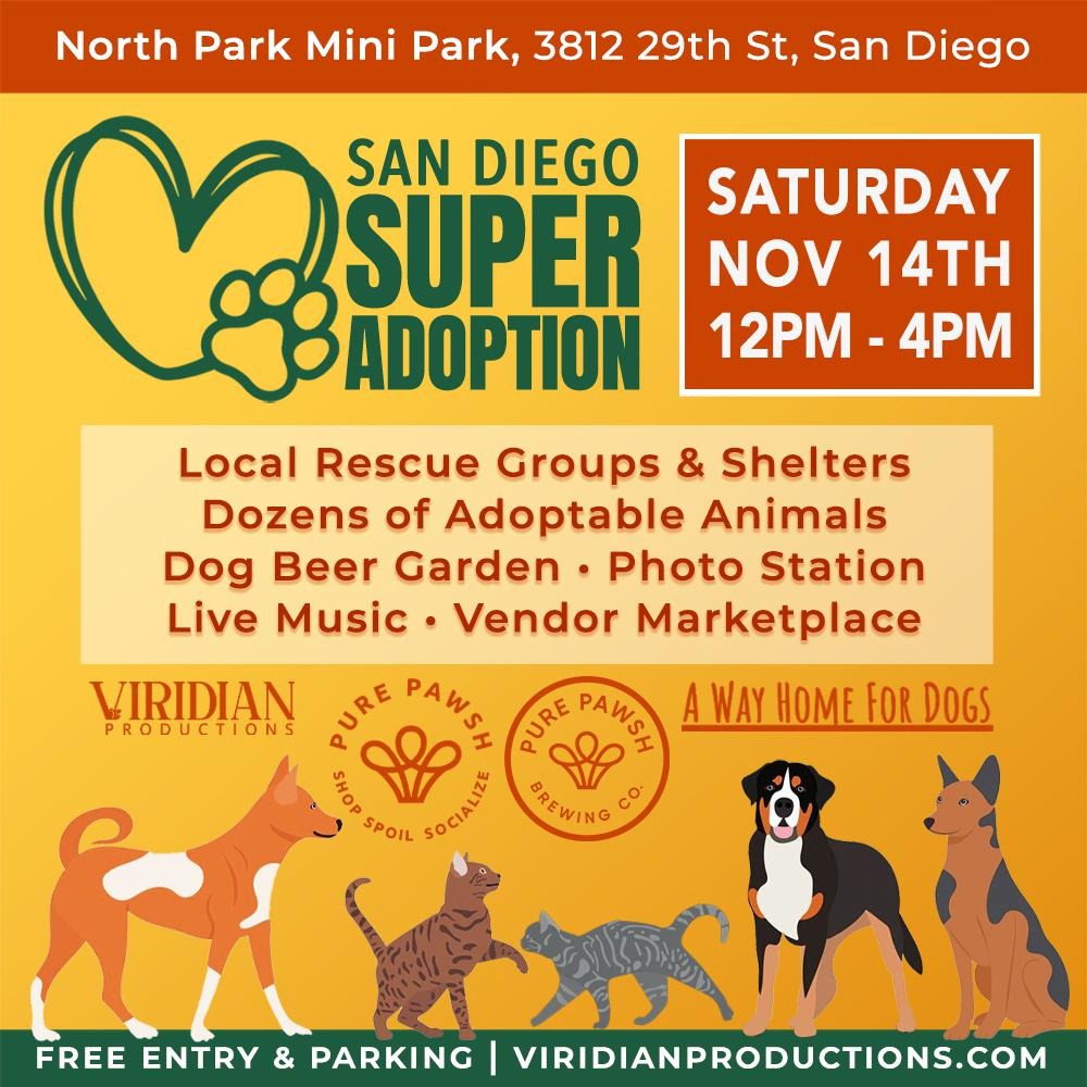 San Diego Super Adoption at the North Park Sustainable Market