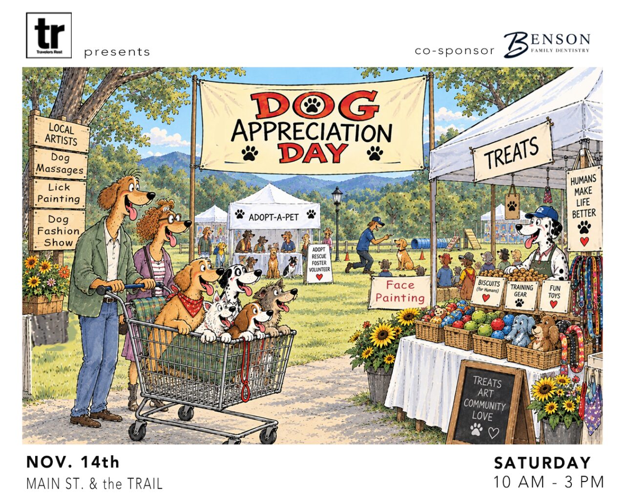Dog Appreciation Day in Downtown Travelers Rest